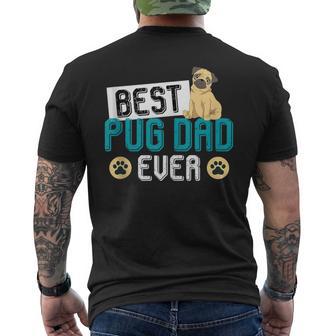 Hunde Papa Geschenk Zumatertag Mops T-Shirt mit Rückendruck - Geschenkecke