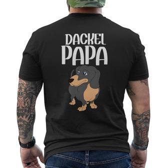 Hunde Papa Hundebesitzer Hundehalteratertag Dackel T-Shirt mit Rückendruck - Geschenkecke