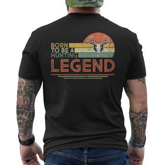 Hunting Born To Be A Hunting Legend Vintage Deer Hunter Men's T-shirt Back Print | Mazezy