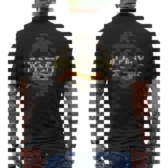Hurley Irish Surname Hurley Irish Family Name Celtic Cross Men's T-shirt Back Print - Seseable