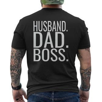 Husband Dad Boss Fathers Day 2022 From Son Mens Back Print T-shirt | Mazezy