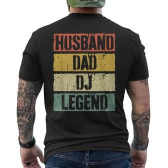 Husband Dad Dj Legend Father's Day Men's T-shirt Back Print - Monsterry DE
