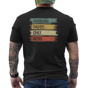 Husband Daddy Chef Hero Pastry Chef Baker Bakery Baking Mens Back Print T-shirt | Mazezy AU