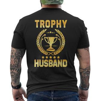 Husband Trophy Cup Father's Day Men's T-shirt Back Print - Seseable