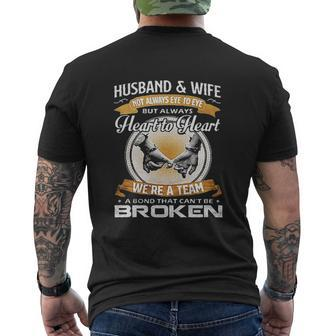Husband And Wife Heart To Heart Best New Mens Back Print T-shirt - Thegiftio