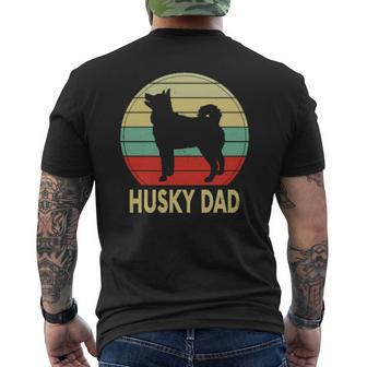 Husky Dad Vintage Mens Back Print T-shirt | Mazezy