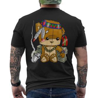 Hustle Clothing For Native American Bear Hustler Spirit Men's T-shirt Back Print - Monsterry DE