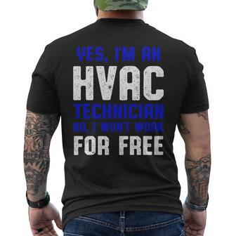 Hvac Technician Work Hvac Tech Men's T-shirt Back Print | Mazezy