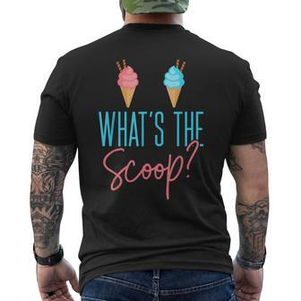 Ice Cream Gender Reveal What The Scoop Men's T-shirt Back Print - Monsterry