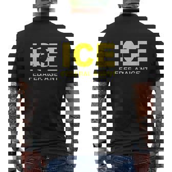 Ice Halloween Costume Federal Agent Police Immigration Mens Back Print T-shirt - Thegiftio UK