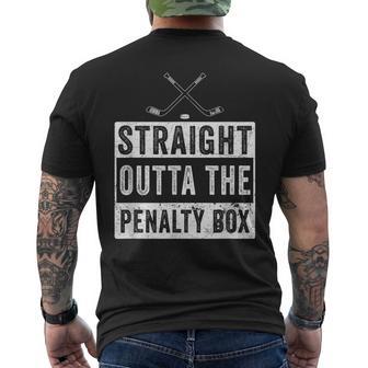 Ice Hockey Player Straight Outta The Penalty Box Men's T-shirt Back Print - Monsterry CA