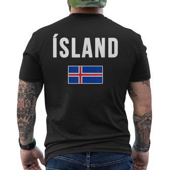 Iceland Icelandic Flag Reykjavik Travel Souvenir Love Viking Men's T-shirt Back Print - Monsterry UK