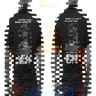 Ich Bevor Du Fragst Nein German Language T-Shirt mit Rückendruck - Seseable