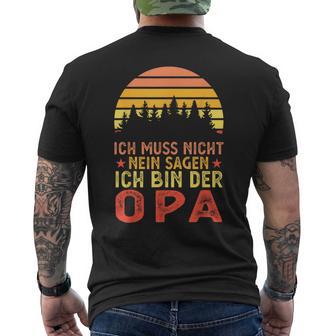 Ich Bin Der Opa Papa Family T-Shirt mit Rückendruck - Geschenkecke