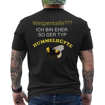 Ich Bin Eher So Der Typ Hummelhüfte Blue T-Shirt mit Rückendruck - Seseable