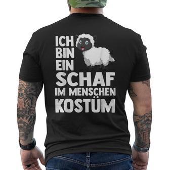 Ich Bin Ein Schaf Im Menensch I' T-Shirt mit Rückendruck - Seseable