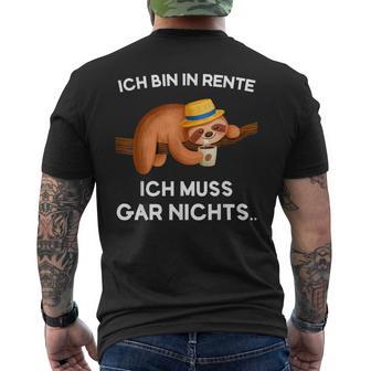 Ich Bin In Rente Muss Nix Mehr Kurzärmliges Herren-T-Kurzärmliges Herren-T-Shirt, Lustige Rentner Sprüche - Seseable