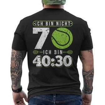 Ich Bin Nicht 70 Jahre Tennis 70Th Birthday T-Shirt mit Rückendruck - Seseable