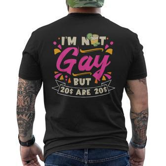 Ich Bin Nicht Schwul Aber 20$ Sind 20$ Bachelor Party T-Shirt mit Rückendruck - Seseable