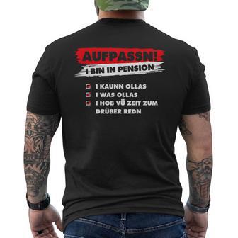 Ich Bin In Pension Ich Kann Alles Ich Weiß Alles T-Shirt mit Rückendruck - Geschenkecke