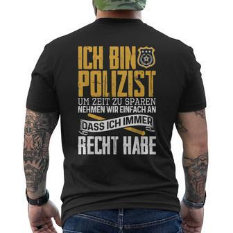 Ich Bin Polizist Um Zeit Zu Save Take Wir Einfach Dass T-Shirt mit Rückendruck - Seseable