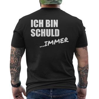 Ich Bin SchuldImmer T-Shirt mit Rückendruck - Seseable