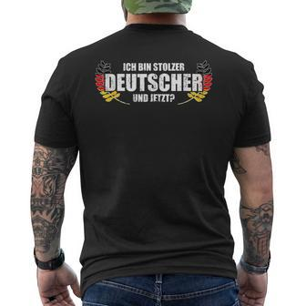 Ich Bin Stolzer Deutscher Und Jetzt Patriot Deutschland I'm S T-Shirt mit Rückendruck - Seseable
