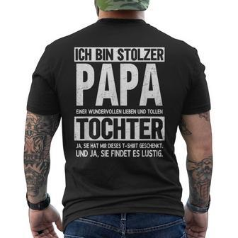 Ich Bin Stolzer Papa Einer Wonderful Tochter Vatio I S T-Shirt mit Rückendruck - Seseable