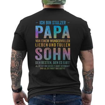 Ich Bin Stolzer Papaon Einem Wundervollen Sohn T-Shirt mit Rückendruck - Geschenkecke