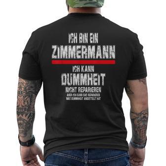 Ich Bin Zimmermann T-Shirt mit Rückendruck - Geschenkecke