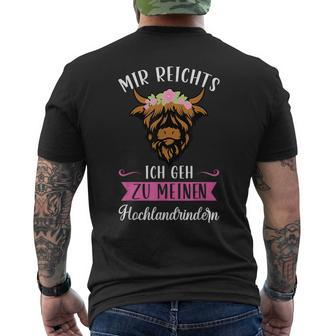 Ich Geh Zu Hochlandrindern Hochlandrind Breeder T-Shirt mit Rückendruck - Seseable