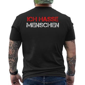 Ich Hasse Menschen Misanthrop Sarcasmus Ironie Idea T-Shirt mit Rückendruck - Seseable