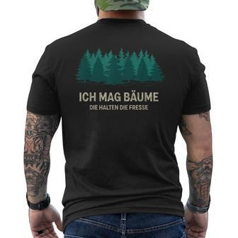 Ich Mag Bäume Waldfreunde Waldliebe German Language T-Shirt mit Rückendruck - Seseable