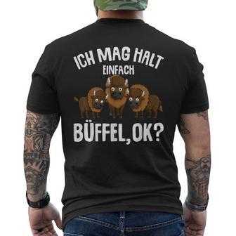 Ich Mag Halt Büffel Bison Liebhaber Boys Children's T-Shirt mit Rückendruck - Seseable