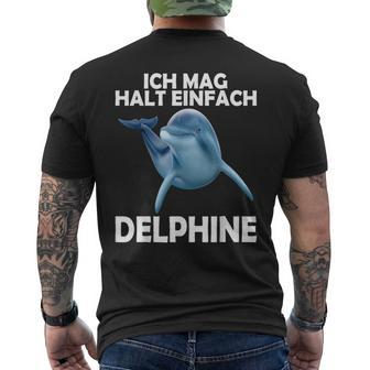 Ich Mag Halt Einfach Dolphin Sweet Dolphin S T-Shirt mit Rückendruck - Seseable