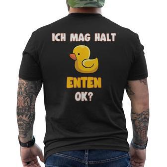 Ich Mag Halt Enten Badeente Ente T-Shirt mit Rückendruck - Seseable