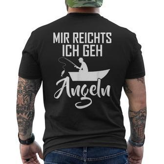 Ich Reicht's Ich Geh Angeln Fishing Slogan T-Shirt mit Rückendruck - Seseable