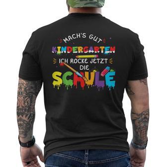 Ich Rocke Jetzt Die Schule Machs Gut Kindergarten S T-Shirt mit Rückendruck - Seseable