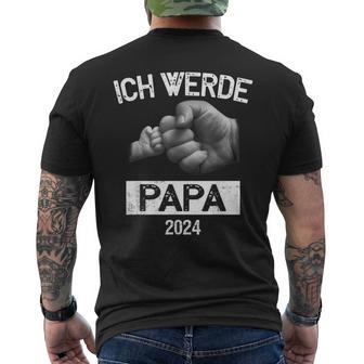 Ich Werde Papa 2024 Ich Werde Baldater T-Shirt mit Rückendruck - Geschenkecke