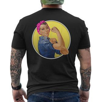 Iconic Rosie The Riveter Feminist Vintage T Men's T-shirt Back Print - Monsterry