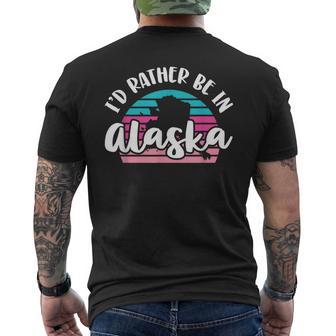 I'd Rather Be In Alaska Men's T-shirt Back Print - Monsterry CA