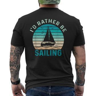 I'd Rather Be Sailing Men's T-shirt Back Print - Thegiftio UK