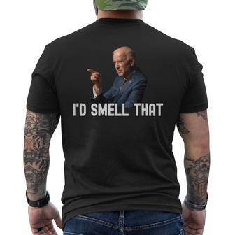 I'd Smell That Anti Biden Pro Trump 2020 For President Men's T-shirt Back Print - Monsterry AU