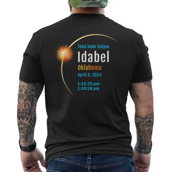 Idabel Oklahoma Ok Total Solar Eclipse 2024 1 Men's T-shirt Back Print | Mazezy