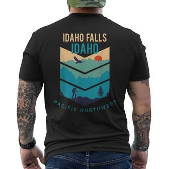 Idaho Falls Idaho Native Hometown Vintage Pacific Northwest Men's T-shirt Back Print - Monsterry CA