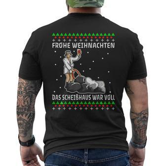Ideen Humorvoll Frohe Weihnachten Scheißhaus Voll Schwarz Kurzärmliges Herren-T-Kurzärmliges Herren-T-Shirt - Seseable