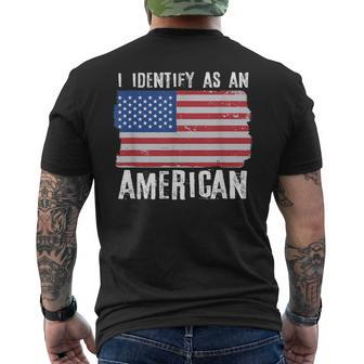 I Identify As An American Proud Us American Men's T-shirt Back Print - Monsterry CA