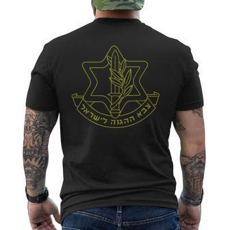 Idf Logo Israel Defense Forces Supporting Israel Men's T-shirt Back Print - Thegiftio UK