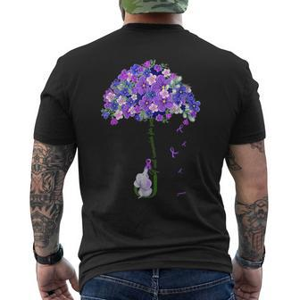I'll Remember For You Purple Elephant Alzheimer's Awareness Men's T-shirt Back Print - Seseable