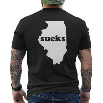 Illinois Sucks Mens Back Print T-shirt - Seseable